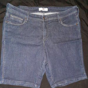 Levi Dark Wash Denim Bermuda Shorts